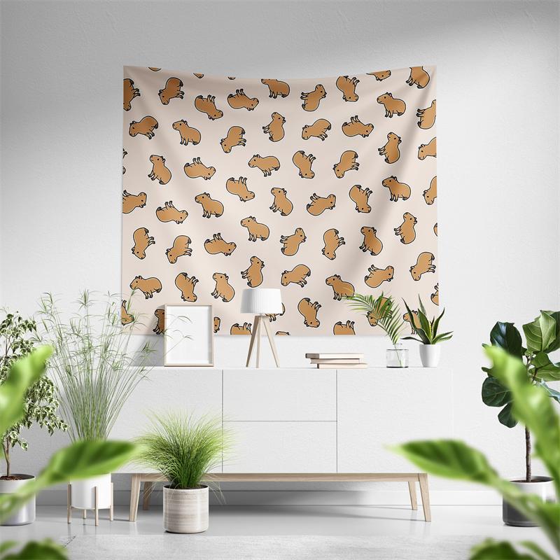 Aertemisi Capybara Tapestry Wall Hanging Art for Bedroom Living Room College Dorm Party Backdrop Home Decoration