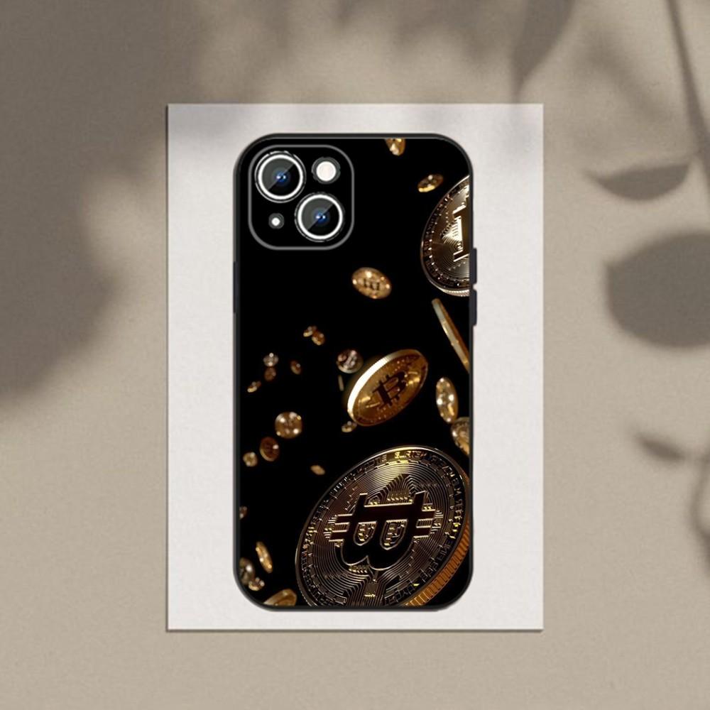 Bitcoin Phone Case Phone Case For Apple iPhone 15,14,13,12,11,XS,XR,X,8,7,Pro,Max,Plus,mini Silicone Black Cover