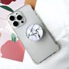 Marble Pattern Crystal Glass Phone Holder Foldable mobile phone Socket Crystal Glass phone grips 5