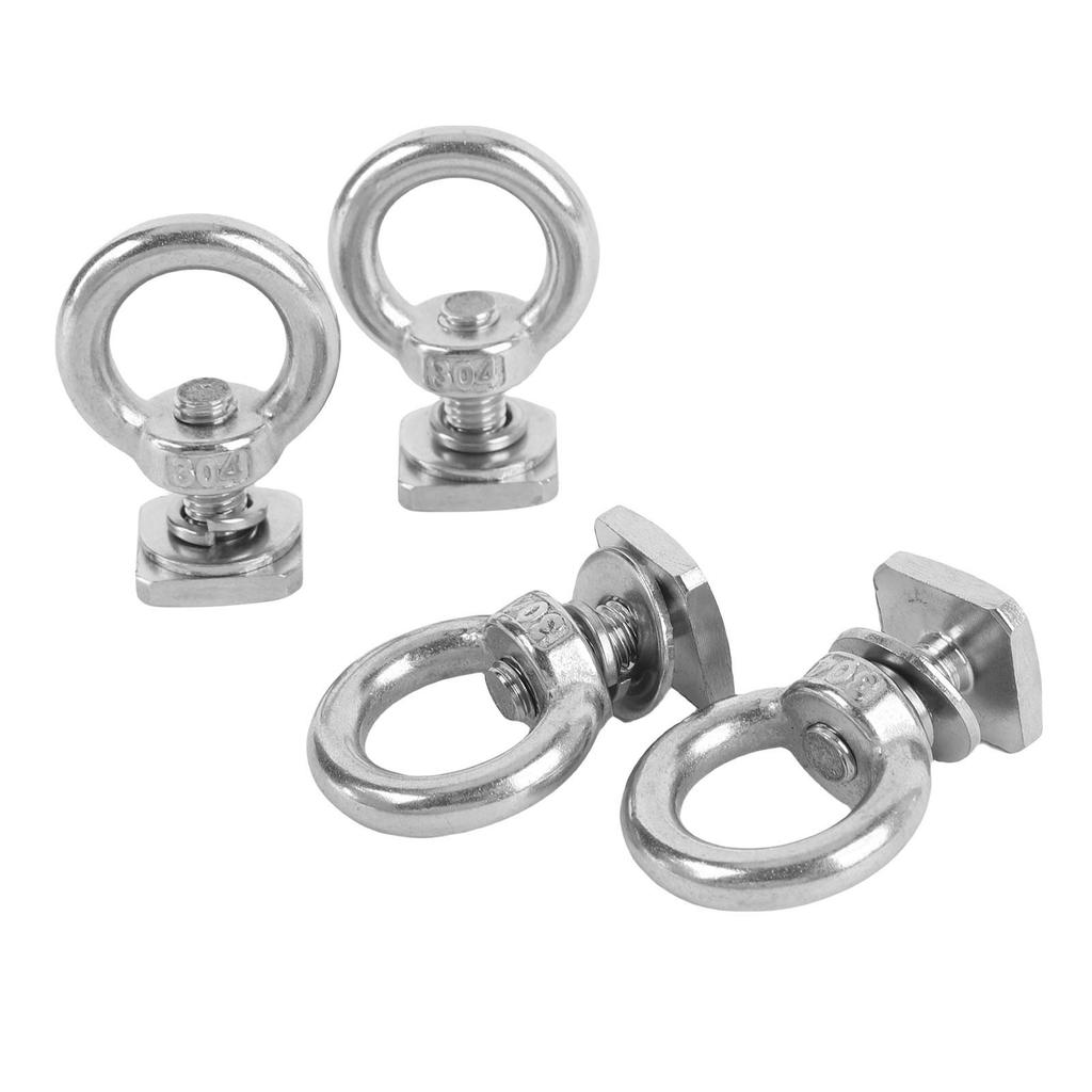 4 STÜCKE T-Nut-Befestigung Zurröse M8 Robustes Edelstahl T-Nut-Schraube Zurrringe zum Halten
