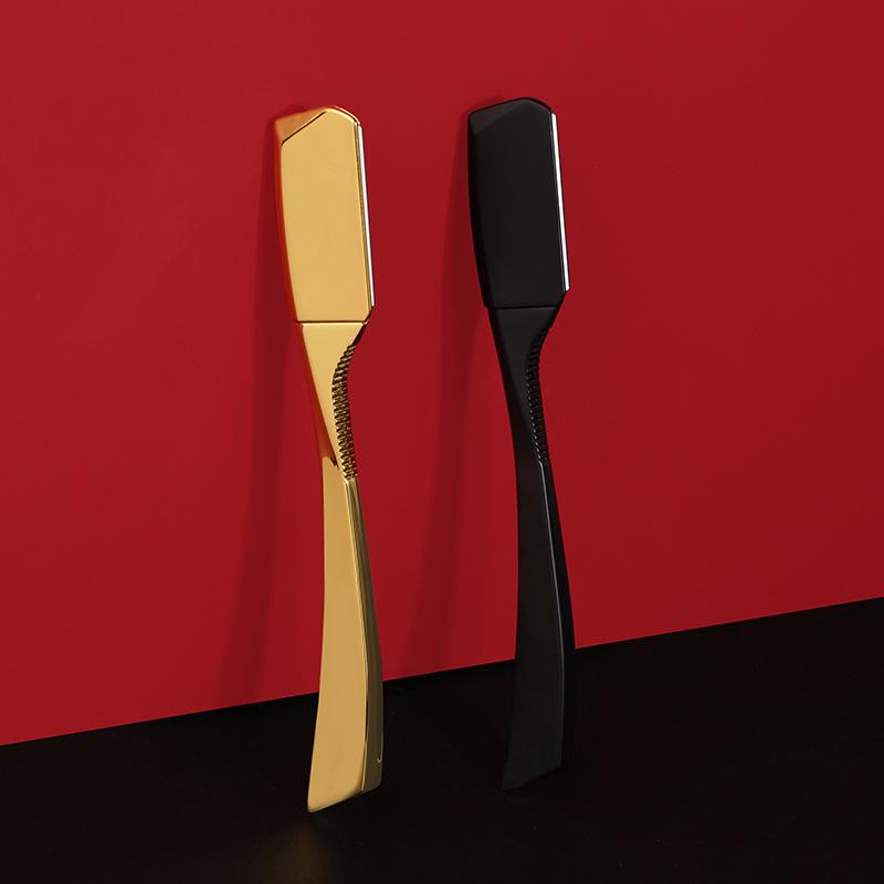 Brici de Barber cu Lamă Dreaptă Stabil Tuns Păr Barbă Sprâncene Aliaj Zinc Instrument de Ras Manual Depilare Brici Coafor Tuns