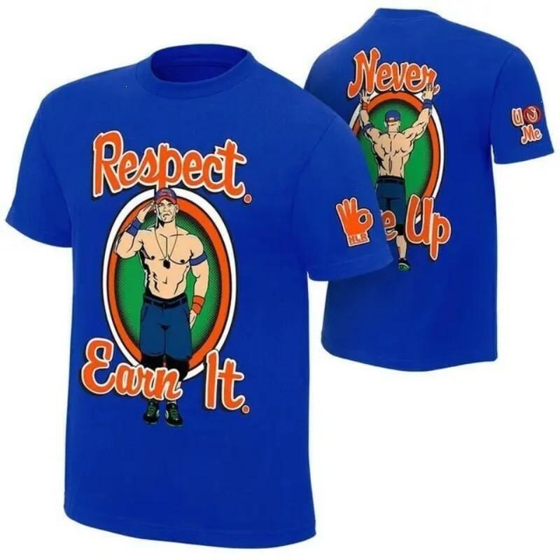 Maglietta Grafica Y2K da Uomo Wrestling Stampa John Cena Streetwear Casual Girocollo Manica Corta