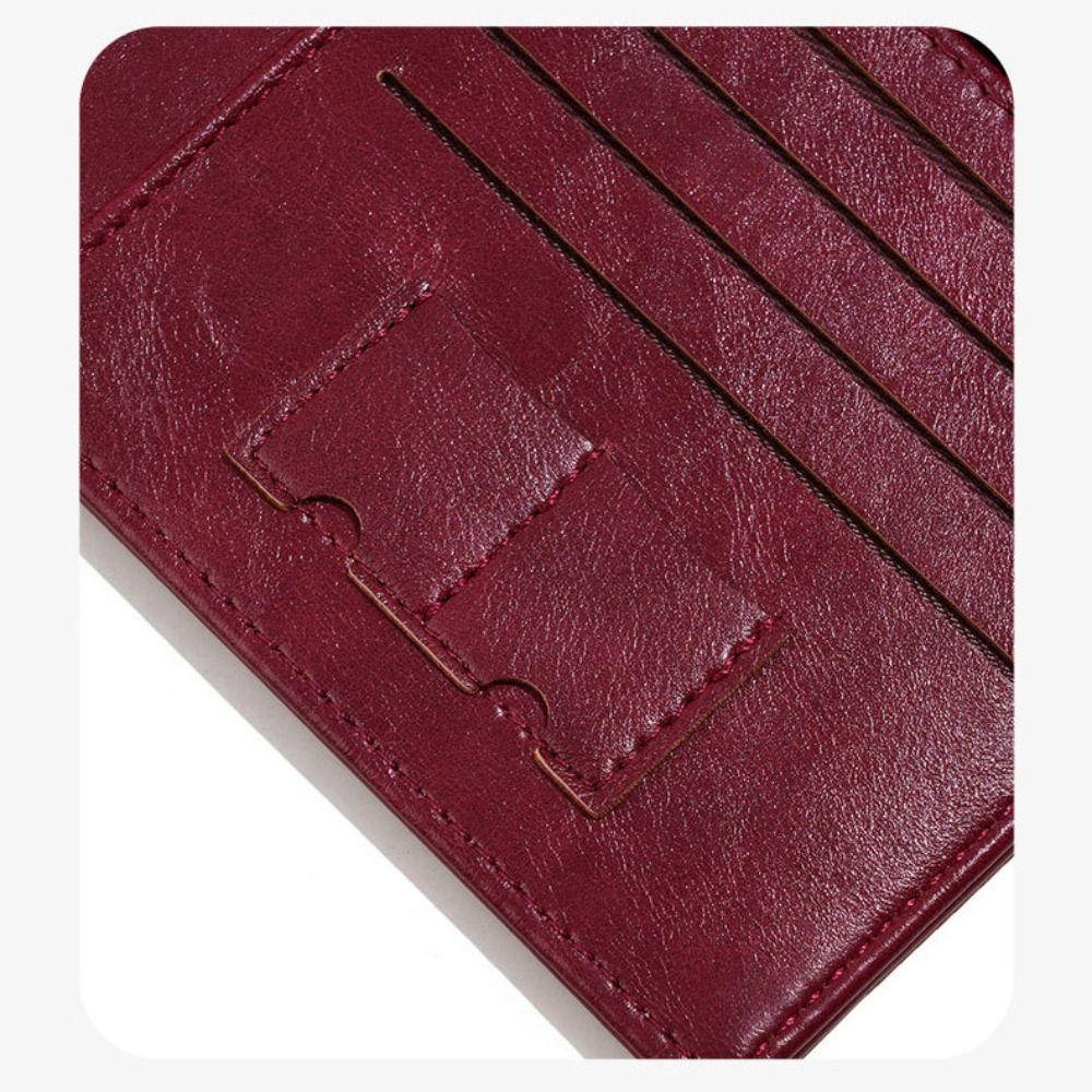 Purse PU Passport Bag Card Holder Storage Card Bag Portable Passport Clip  Men