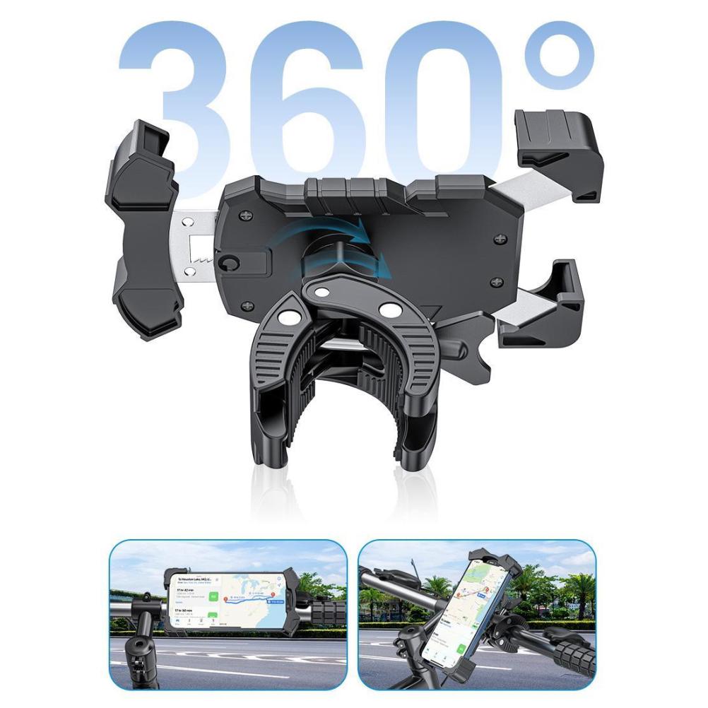 Bike Phone Holder Motorcycle Phone Mount Bike Handlebar Cell Phone Clamp Scooter Phone Clip