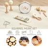 Kids Wooden Montessori Toys Musical Instruments Rattle Toys Wooden Squirrel Percussion Instruments Preschool Educational Toys