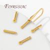 18K Gold Plated Brass with Zircon Charms For Jewelry,DIY Earrings Making Accessories,Fashion Pendants For Necklaces Findings