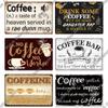 Putuo Decor Coffee Tin Sign Vintage Plaque Metal Plates Shabby Chic Wall Art Poster for Cafe Bar Living Room Home Man Cave Decor