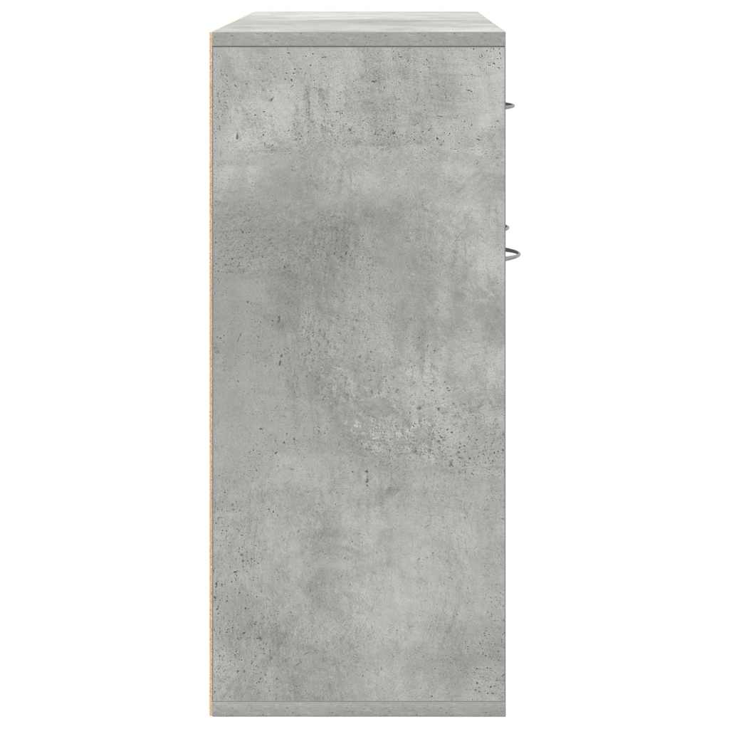 Sideboard Concrete Grey 88 x 30 x 70 cm Particleboard