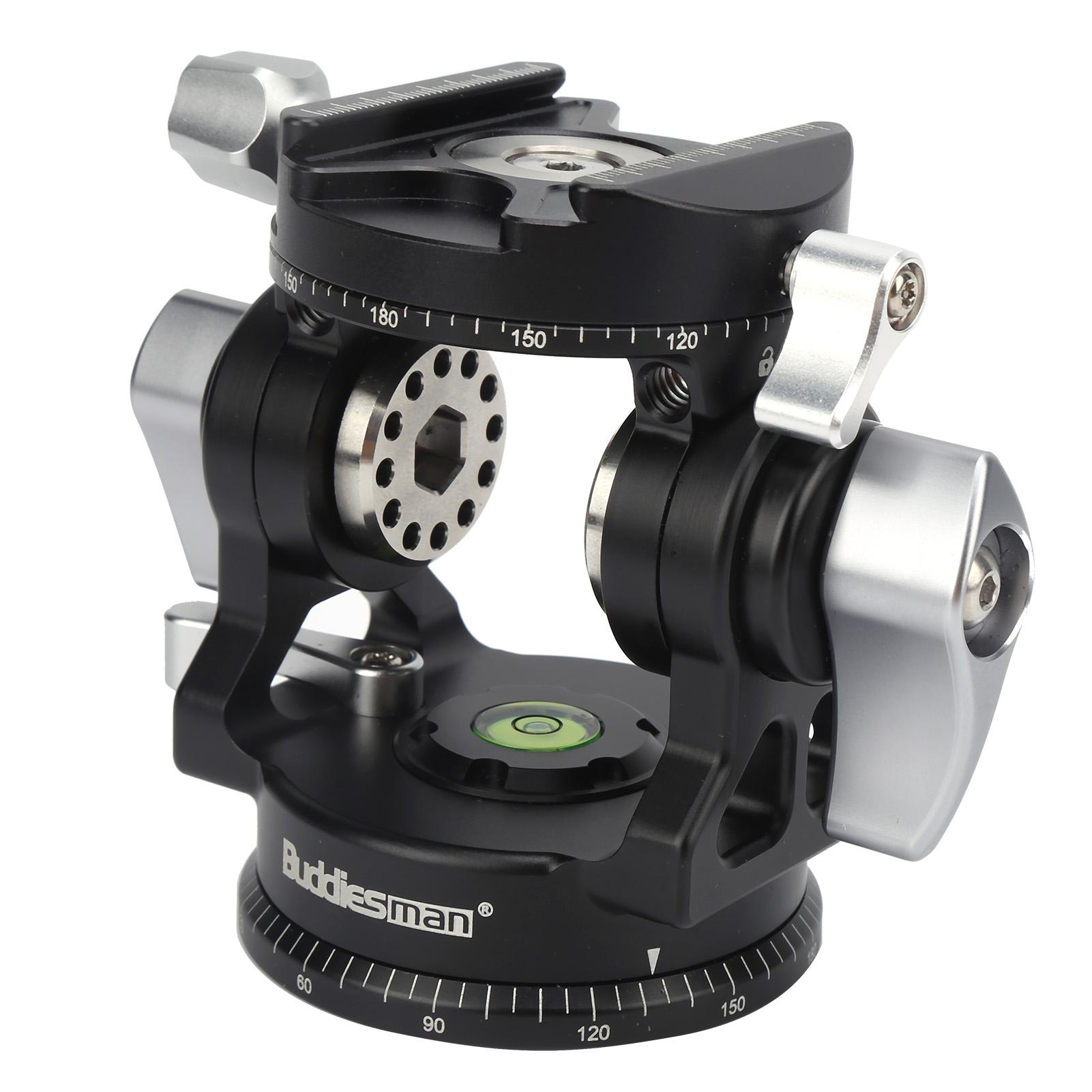 

Buddiesman VH3IV Алюминиевый сплав Вращение на 360 градусов Панорамная шаровая головка DualLevel со шкалой