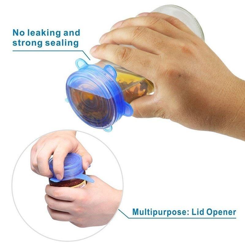 Silicone Lids of Different Sizes. 6 Pcs.