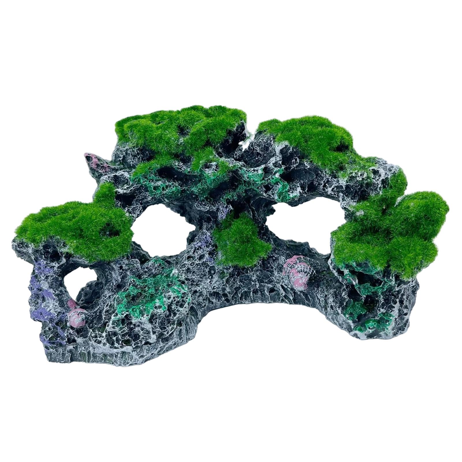 

Fish Tank Decor Craft Rock Hiding Cave Aquarium Mountain View Stone for Micro Landscape Aquarium Fish Tank Decoration кораловий