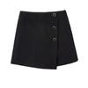 Versatile High Waist Black Shorts Skirt Suit Leisure Loose Clothes