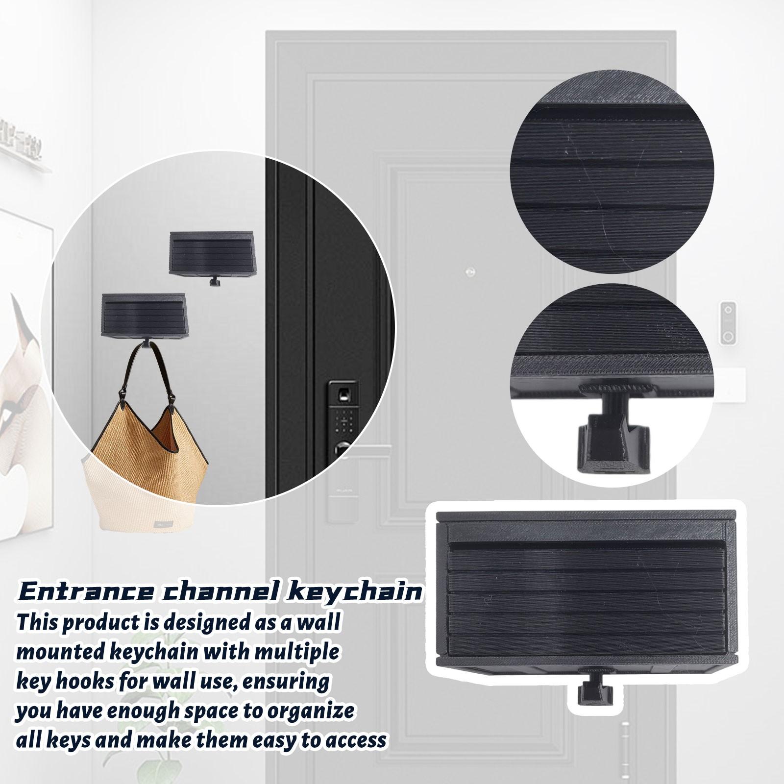 

Держатель ключей для гаража с открывающейся дверью, держатель ключей для стены, забавный 3D-печатный органайзер для ключей, настенное крепление, простая установка вешалки для ключей для прихожей One Size чёрный