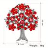 Classic Women Men Exquisite Tree Rhinestone Badges Brooch Shining Crystal Luxury Plant Pin For Lady