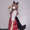 Wolf tail cos props simulation beast ear headband cute plush dress up accessories wolf lone wolf headband headdress