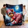 Cute Sleeping Puppy Blanket Warm Soft Fluffy Kids and Adult Sofa Bed Throw Blanket Suitable Home Travel Camping Luxury Gifts