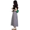 Last Piece: Cut Label Fake Two-Piece T-Shirt & Wide-Leg Skirt Pants Set