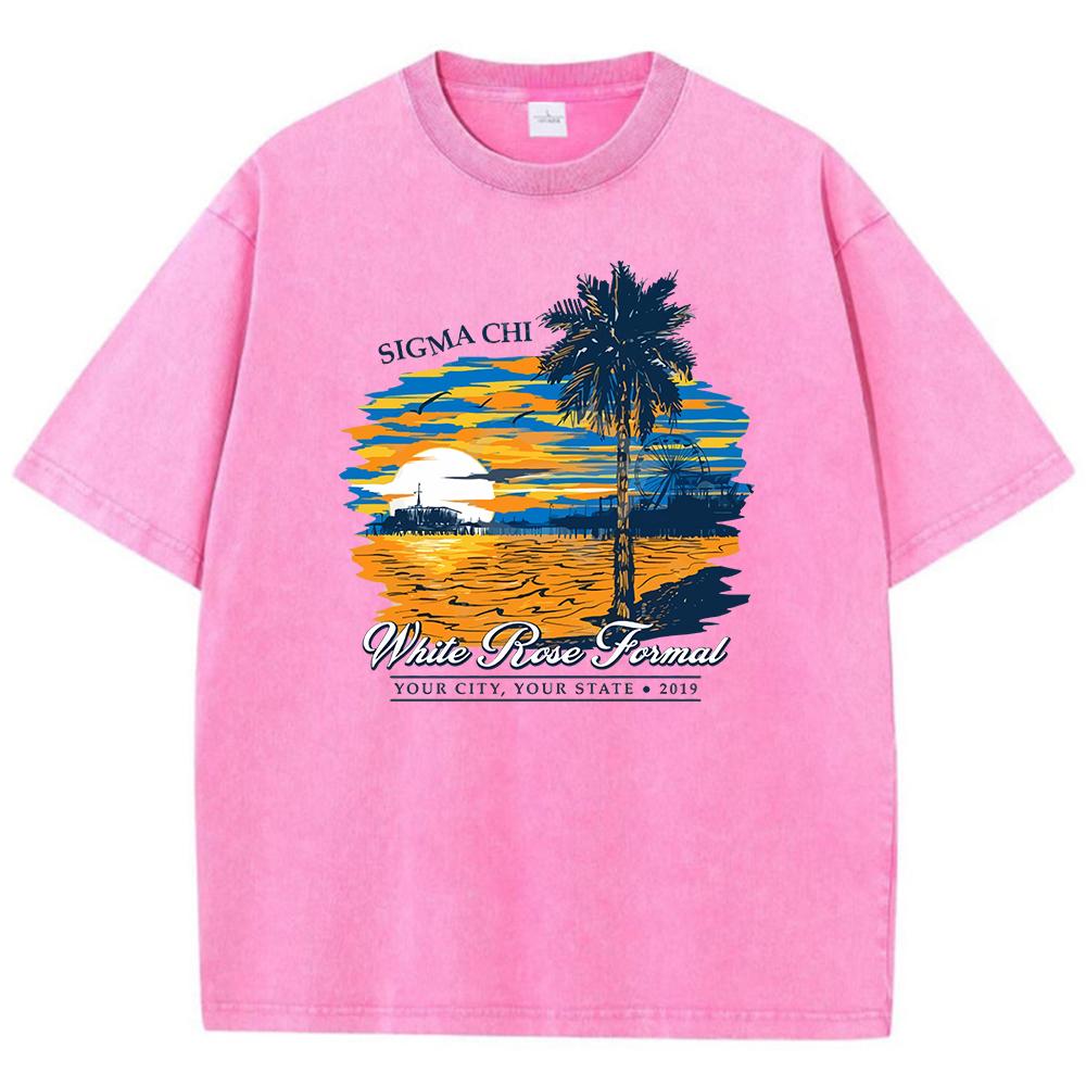 Sigma Chi Joimal Your City Your State Printed Boy Tshirt Lovely Street T Shirts Outdoor Design T-Shirt Holiday Loose Tops