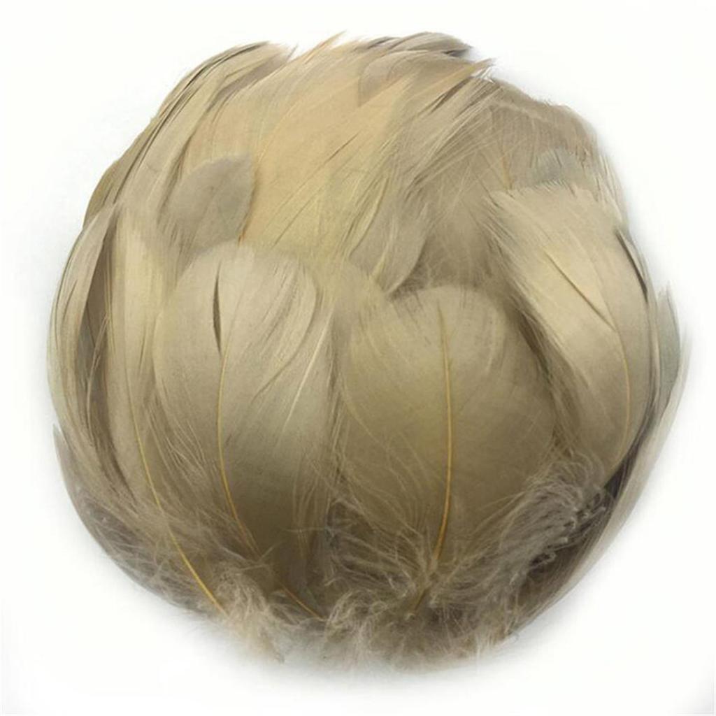 100 Stück 8-12 cm Mittelschwebende Gänsefeder Naturfarbige Feder für Hochzeitsfeier Kleidungsdekoration DIY Bastelfedern