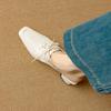 Fashion New Summer Women Shoes Genuine Sheepskin Leather Slippers Women Covered Toe Thick High Heels Party Dress Mules Ladies Sandals