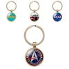 Nasa Logo Enkelzijdige Edelsteen Sleutelhanger Cartoonstijl Gemengd Materiaal Sleutelhanger