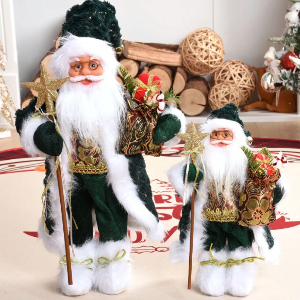 Standing Santa Claus  Statue Ornaments 30/45cm Santa Claus Toy Santa Claus Doll  Mall