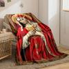 Virgin Mary Portrait Blanket  Printed Blanket for Living Room Bed Couch lunch break Soft Cozy Blanket for Friend's festival Gift