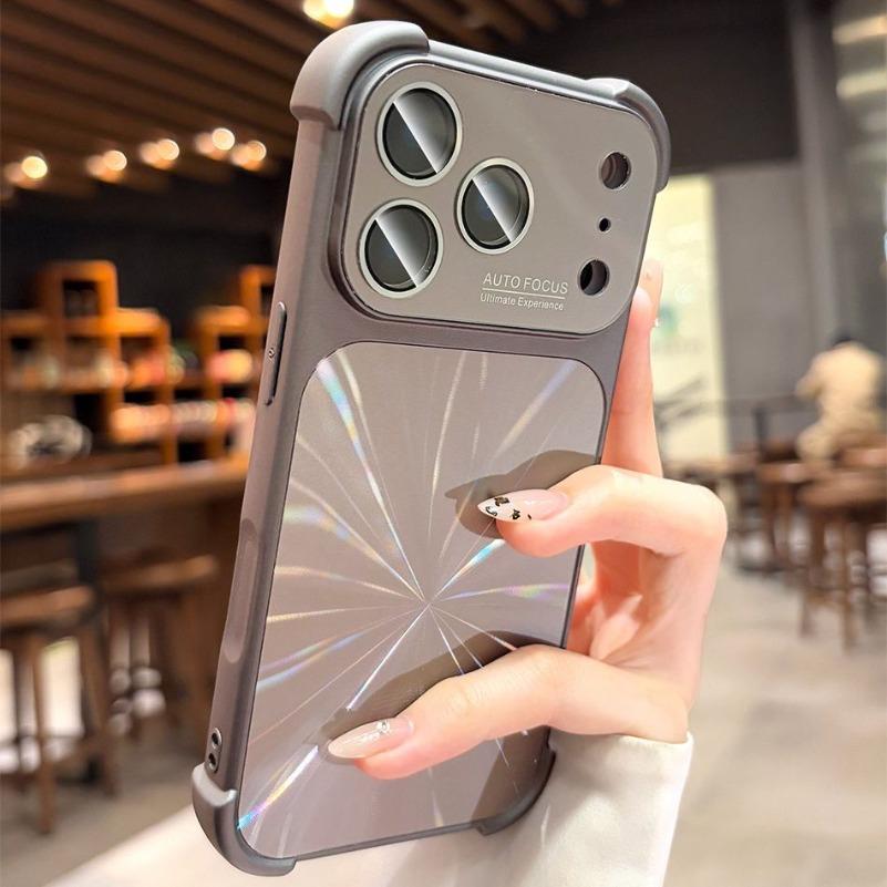 New 6D Colorful Laser Aurora Hard PC Case For For Iphone 17 16 1 14 13 Pro Max Air Soft Bumper Shockproof Glass Camera Cover
