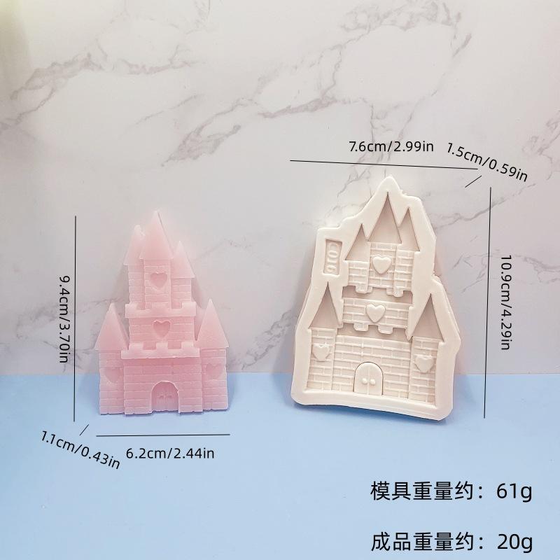 

Fairy Tale Castle House Silicone Fondant Cake Castle Chocolate Baking Decorative Clay Epoxy Gypsum Decorative Mould