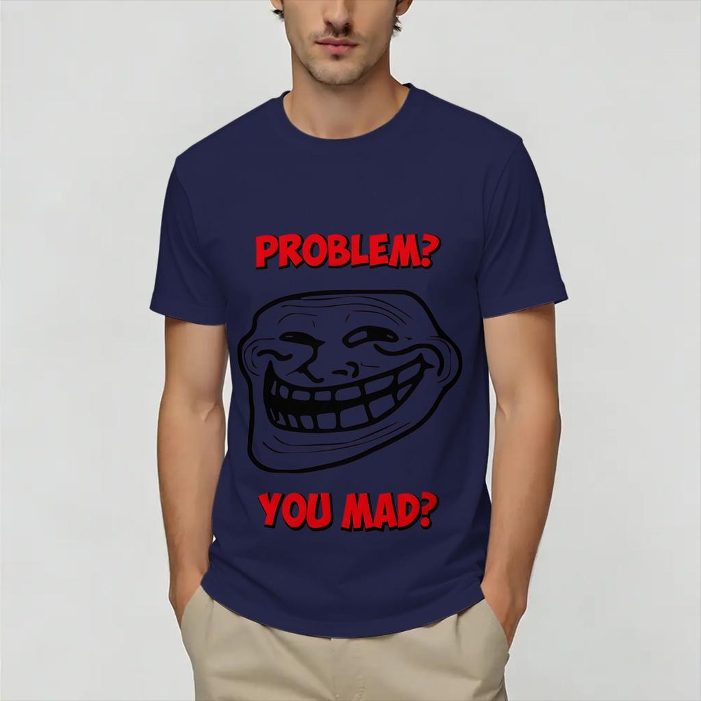 Rage Comic Trollfac Tshirt Summer Trendy Cool Tshirts Unisex Cotton O Neck Oversize Tees Shortsleeve Y2k Casual Tshirt