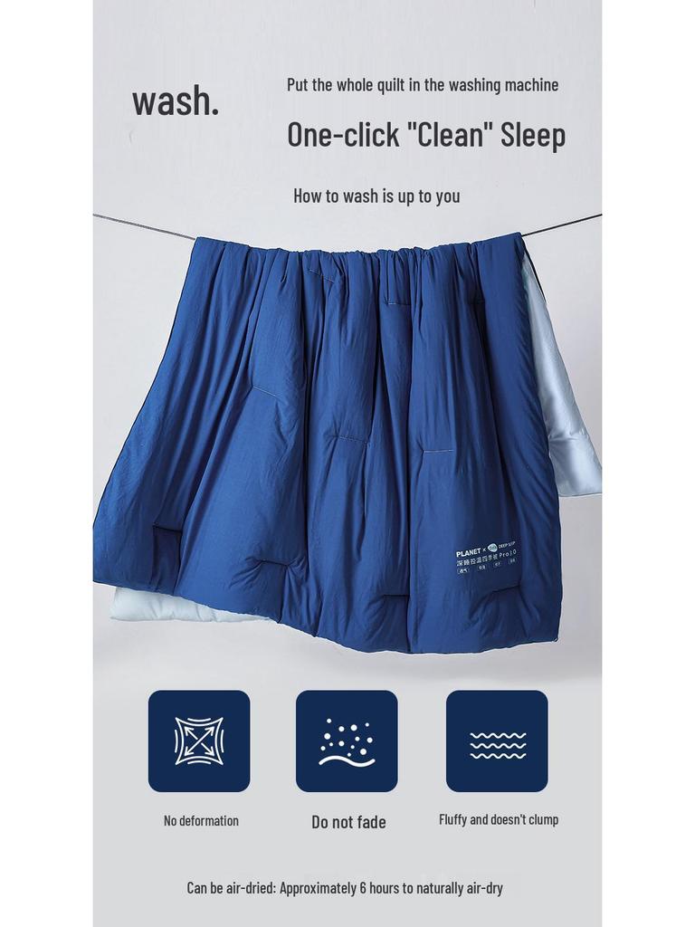 Deep Sleep Pro Temperature-Control Knitted Quilt: All-Season Warmth, Machine Washable for Spring, Autumn, and Winter.