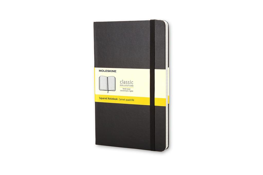Moleskine Classic Notebook, Hardcover, Grid, Large Size (13cm X 21cm), Black, QP061
