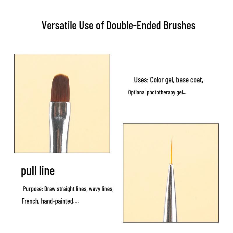 Nail Art Doppelseitiges Liner-Stift-Set: Farbmalerei, Schnitzen, Umrisszeichnen, Mischen, Kleber aufnehmen, Prägewerkzeug