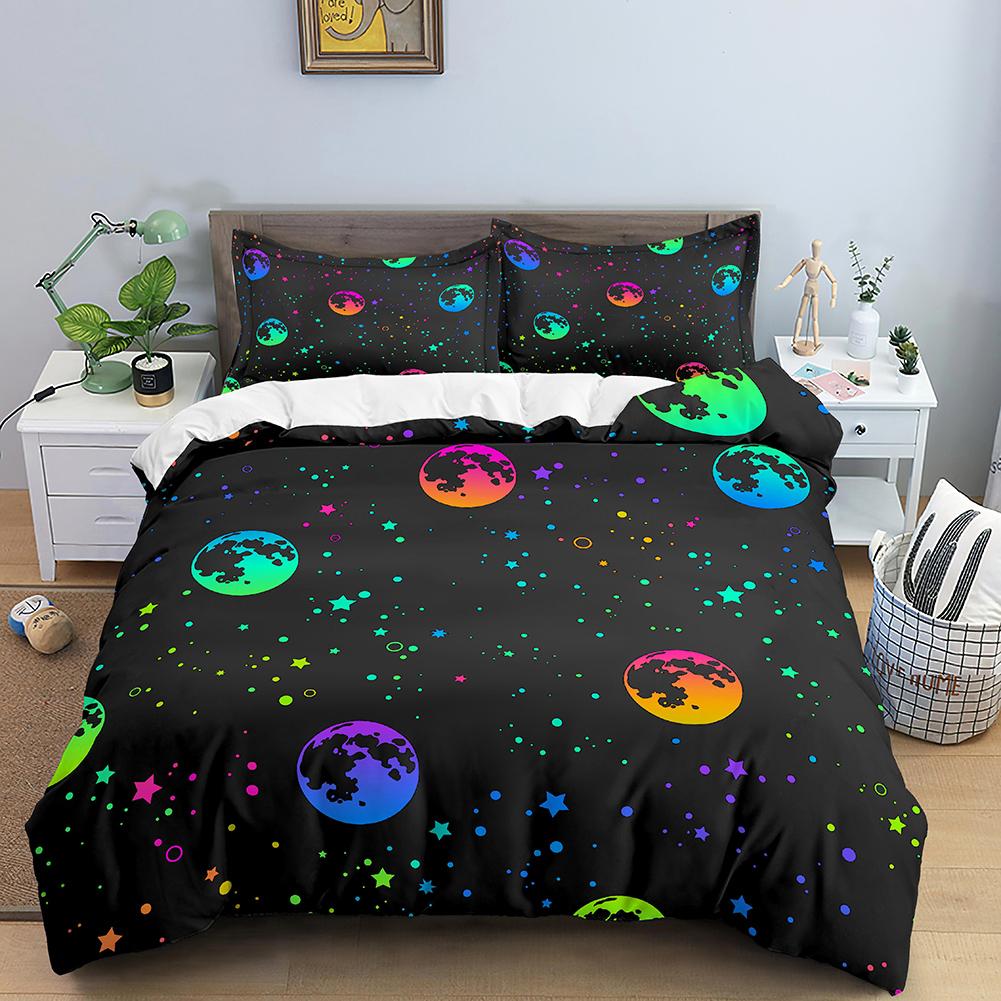 

Неоновый цветной пододеяльник, комплект постельного белья King Rainbow Gradient Pumpkin, микрофибра, пододеяльник на Хэллоуин, двойной пододеяльник EU single(135x200cm)