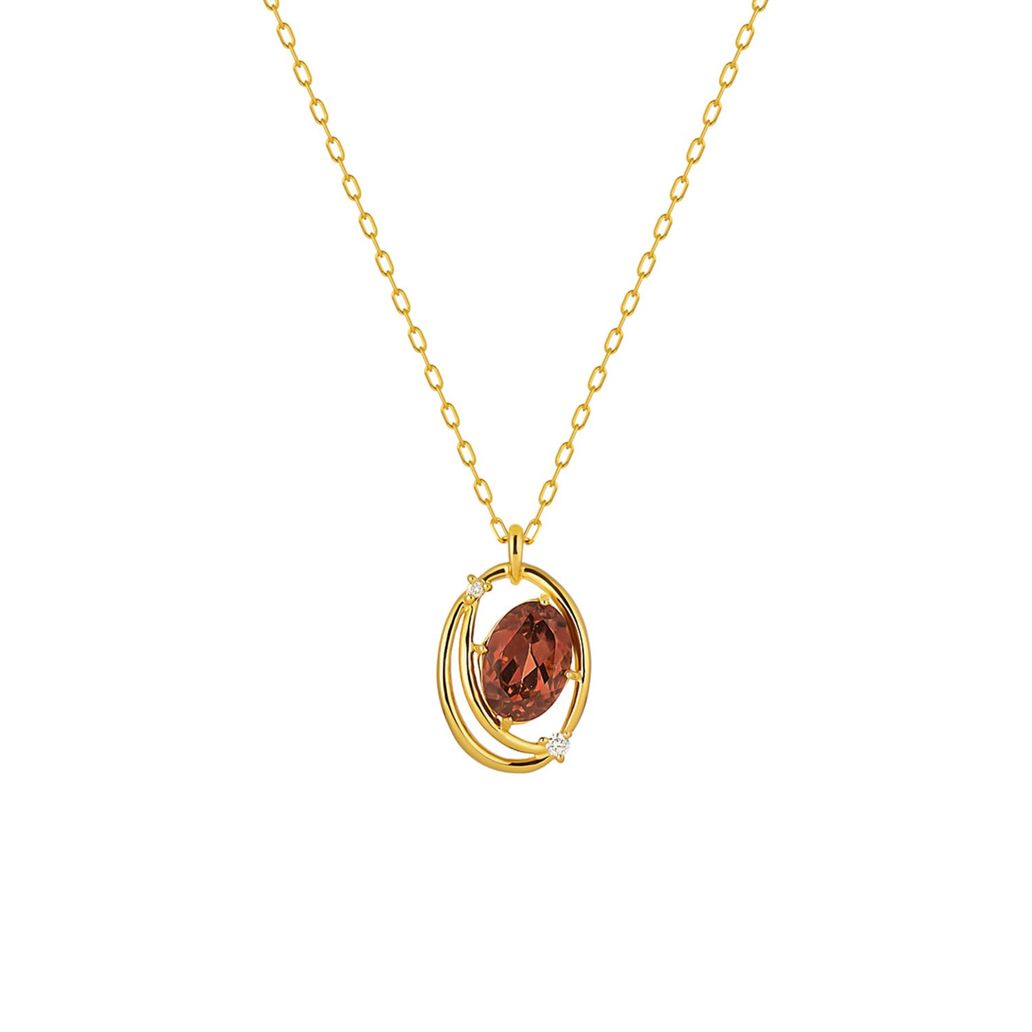 

New Year Collection K10 Yellow Gold Necklace 112446123014 [Yondo Sea] [January Birthstone]