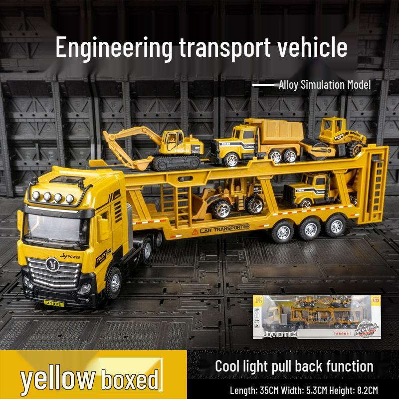 

Jiaye VB50163 Игрушка Инженерная машина из сплава: Двухъярусный автовоз и модель тягача.