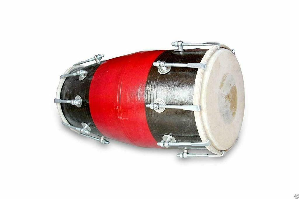 Handmade Wedding & Kirtan Dholak – Traditional Nut & Bolt Indian Musical Instrument with Cover