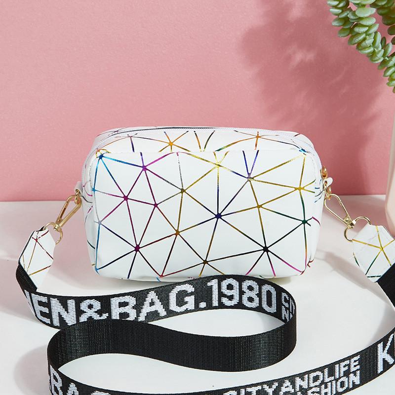 Fashi Cool Geometry Color Shoulder Bags For Women Small Crossbody Bag Purse PU Leather Lady Girls Handbag Bolsa Feminina