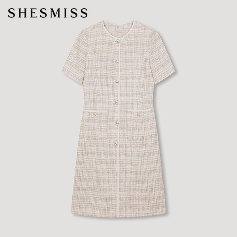 

She S Miss Tweed платье с короткими рукавами Swwopn21010 Mp melange pink/55