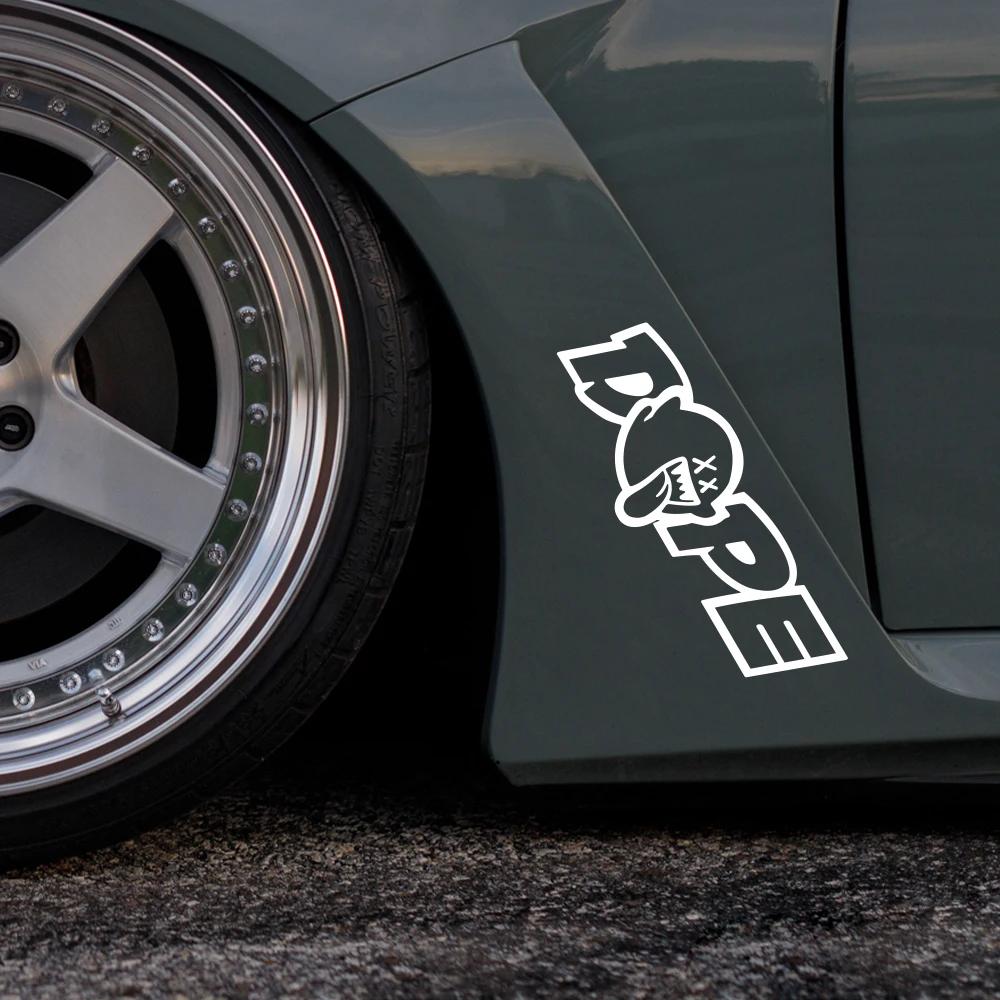 20x7cm DOPE Anime Ghost Halloween Cute Car Stickers Styling Car Body Window Motorcycle Decor Vinyl Film Decal Auto Accessories