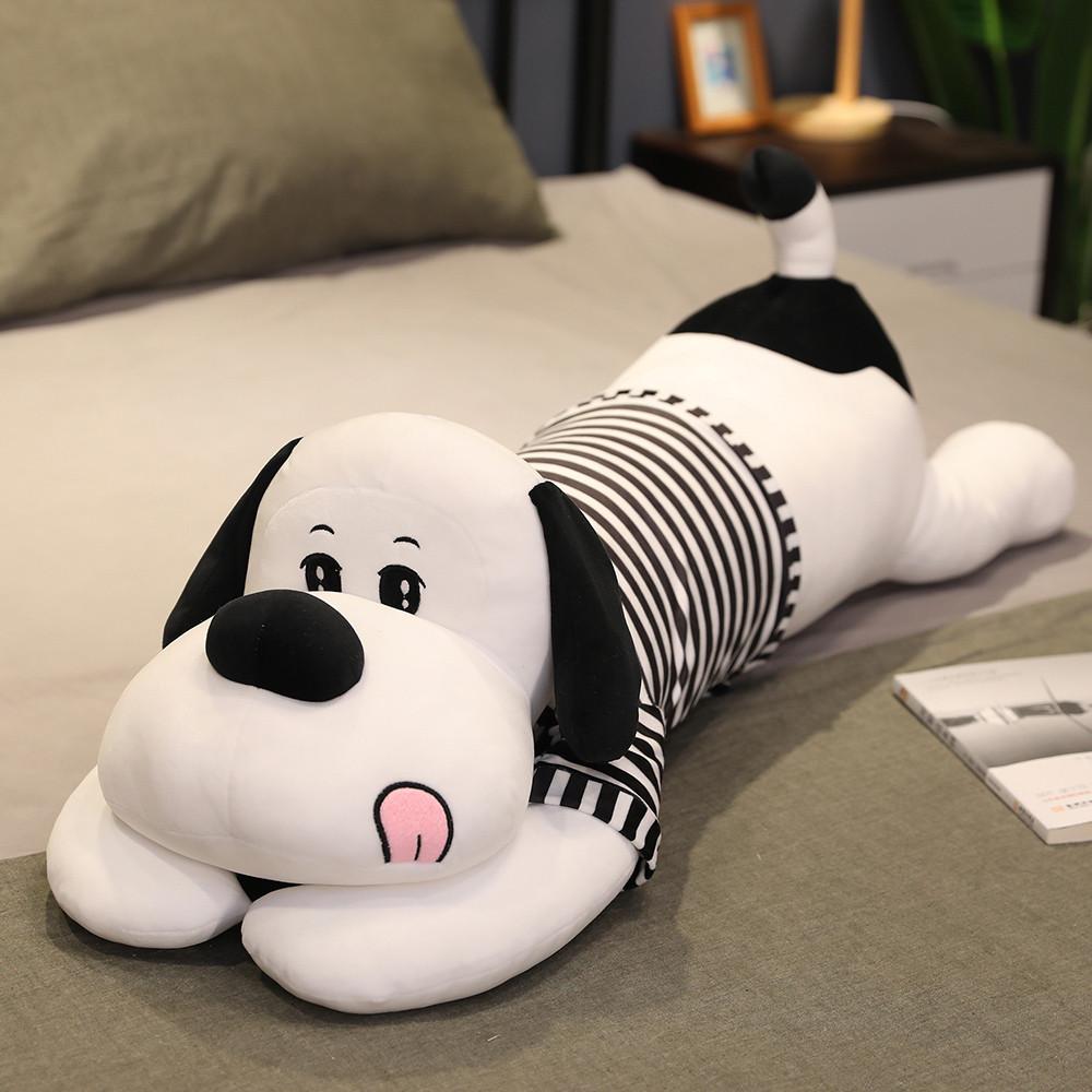 Striped Wear Clothes Dog Plush Toy Stuffed Animal Doll Cute Kids Birthday Gift