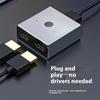 Metal 4K60Hz For HDTV Switcher With Intelligent Chip 2 Way Auto Signal Switching for Gaming Consoles