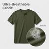 Men's Quick-dry Henley Collar Eyelet Fabric Short Sleeve T-shirt
