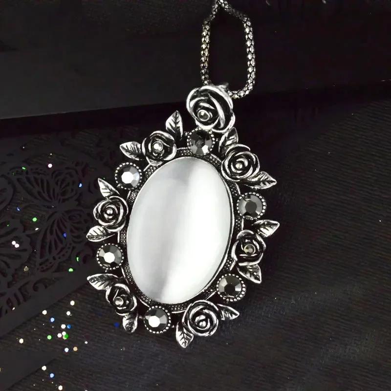 Long Necklaces & Pendants Vinatge Blue Square Necklace for Women Fashion Collier Femme