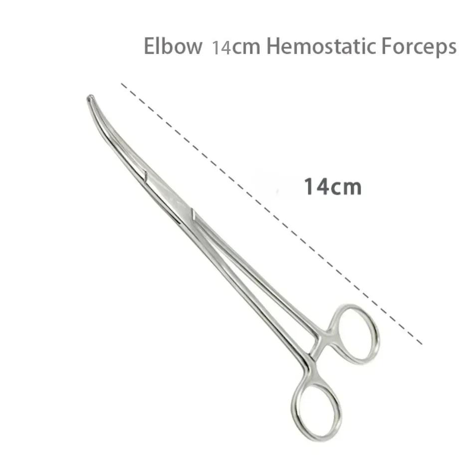 Stainless Steel Hemostatic Forceps Surgical Clips Straight Elbow Large Small Mosquito Clips Complete Set