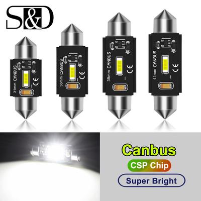 C5W LED CANBUS C10W led ampul Festoon 31mm 36mm 39mm 41mm CSP Araba İç tavan aydınlatması Plaka Okuma Işığı Beyaz 12V