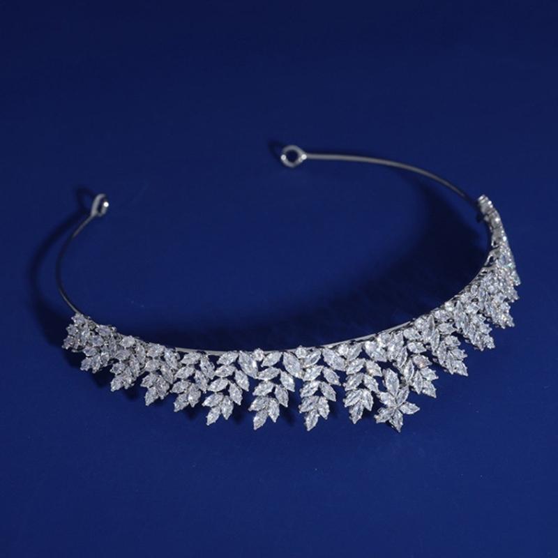 Elegant Crystals Tiaras Portable for Bridal Silver Princess Crowns Headband Hair Accessory for Wedding and Pageant