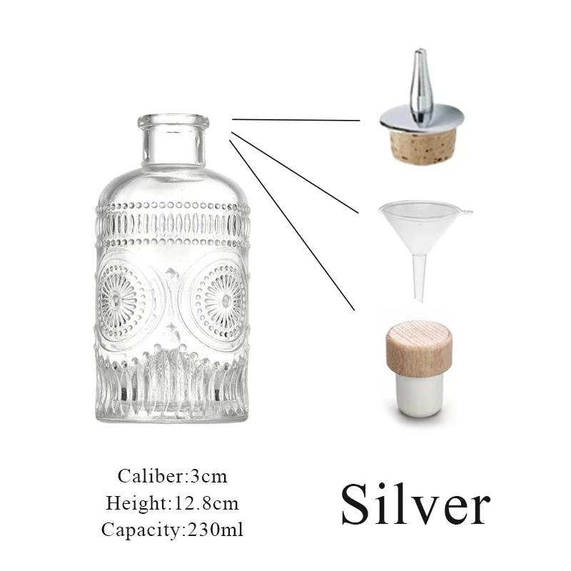 Cocktail Bitters Bottles With Cap Vintage Glass With Stainless Steel Caps Kitchen Seasoning Tools Bar Bartender Accessories