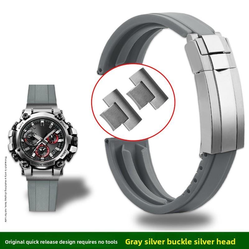 רצועת גומי MTG-B3000 עבור Casio G-SHOCK 5762 MTG-B3000B שחרור מהיר מותאם אישית קצה רצועת שעון סיליקון עמידה במים צמיד לגברים