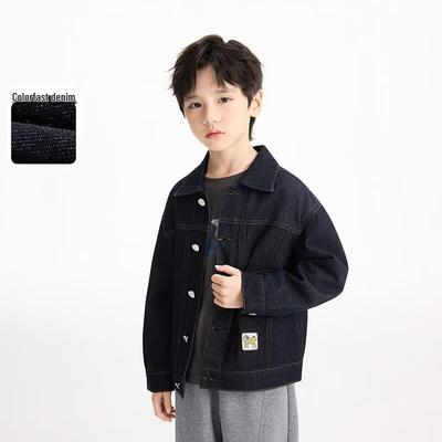 Jungen Retro-Stich Jeansjacke